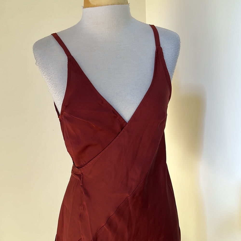 New! Free people intimately cowboy SZ XS like me wrap mini slip dress. - Picture 3 of 11